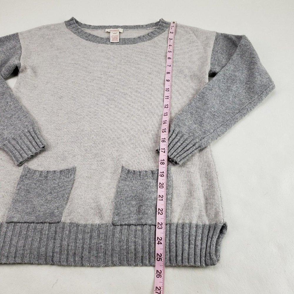 Sundance Cashmere Angora Blend Sweater Womens Small Gray Wool Pocket Pullover - Picture 7 of 8
